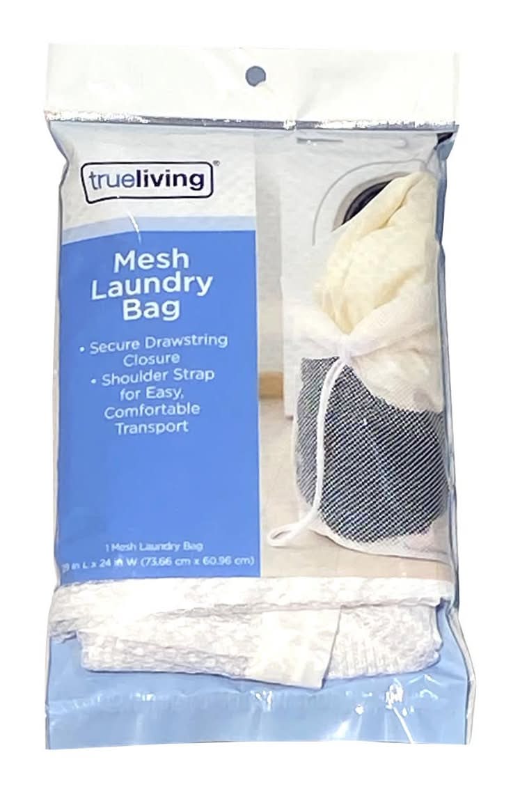 True Living Mesh Laundry Bag 29x24 In