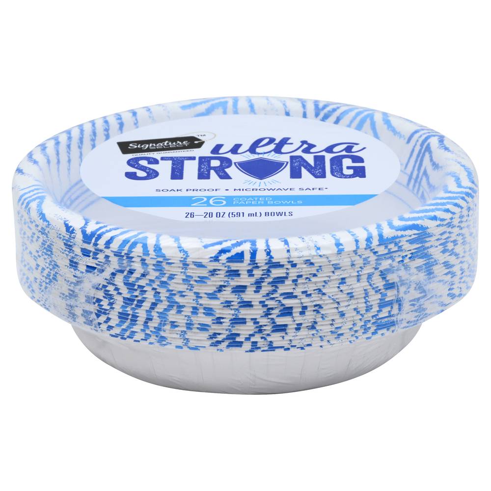 Signature Care Ultra Strong Coated Paper Bowls (26 ct)