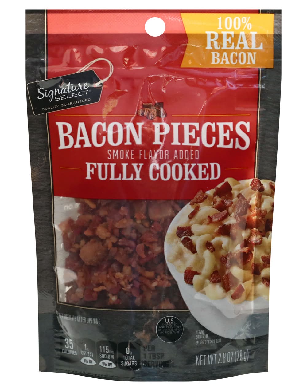 Signature Select Fully Cooked Bacon Pieces, Smoke (2.8 oz)