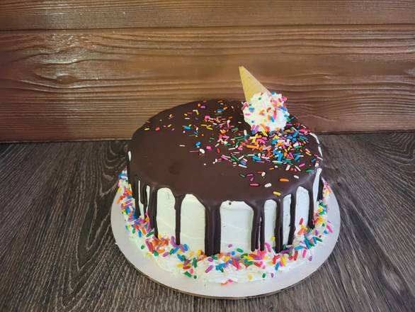 Chocolate Cherry Therapy Ice Cream Cake