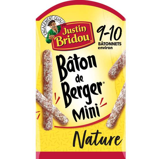 Justin Bridou bâton de berger mini-saucisson nature 100 g