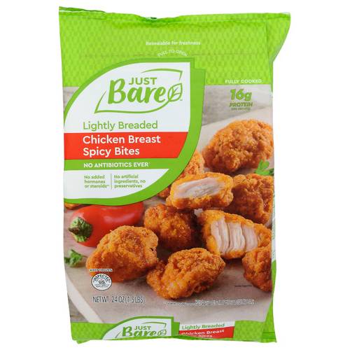Just Bare Lightly Breaded Chicken Breast Spicy Bites