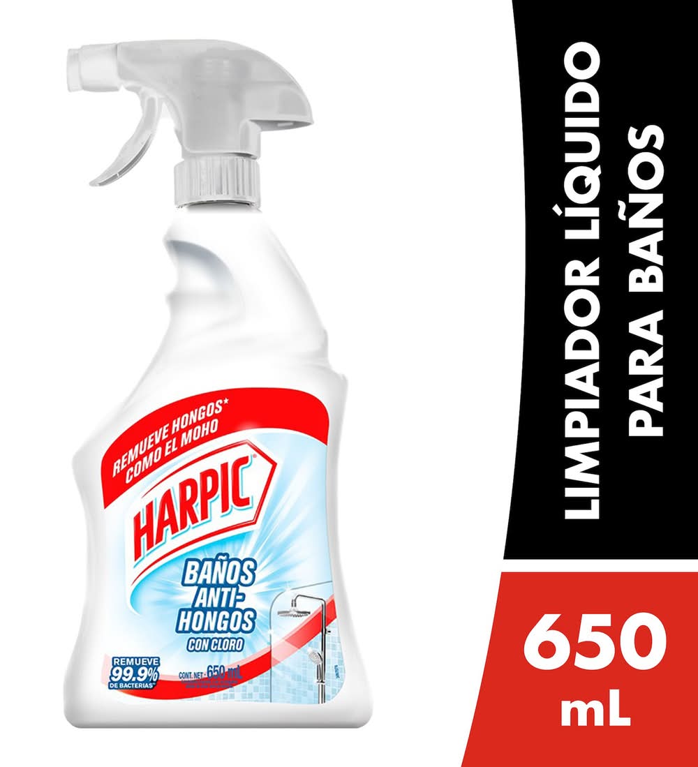 Harpic · Limpiador líquido para baño antihongos con cloro (650 ml)