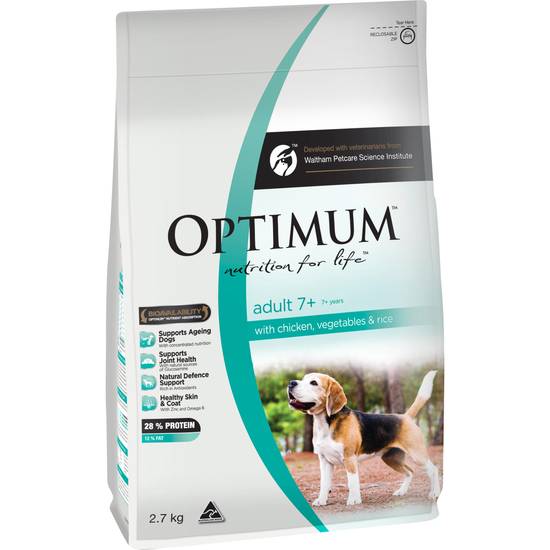 Optimum Adult 7+ Years Chicken Vegetable and Rice Dry Dog Food 2.7kg
