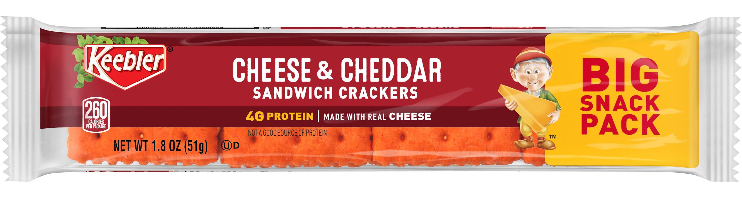 Keebler Sandwich Crackers, Cheddar, Cheese (1.8 oz)