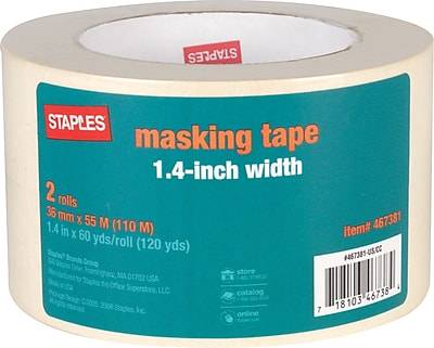 Staples Masking Tape, 1.4 In (2 ct)