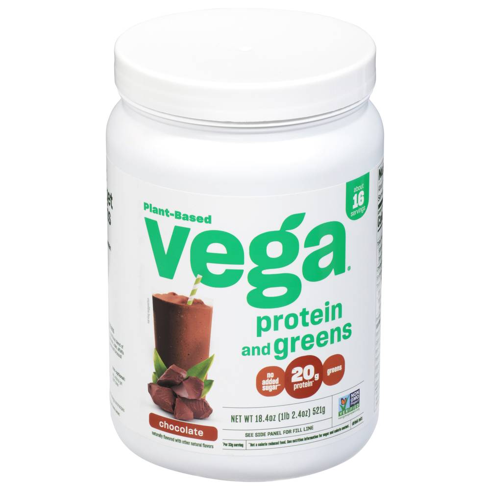 Vega Protein & Greens Chocolate Drink Mix (18.4 oz)