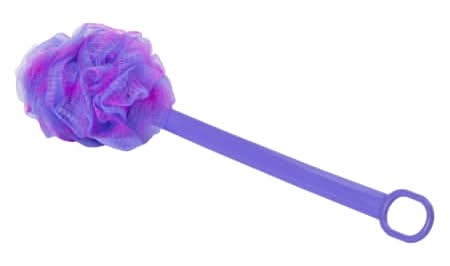 Shower Pouf With Handle Purple