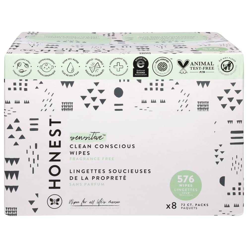 Honest Clean Conscious Wipes (8 ct)