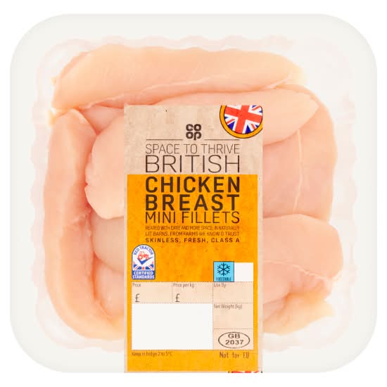 Co-op Space To Thrive British Chicken Breast Mini Fillets (400g)