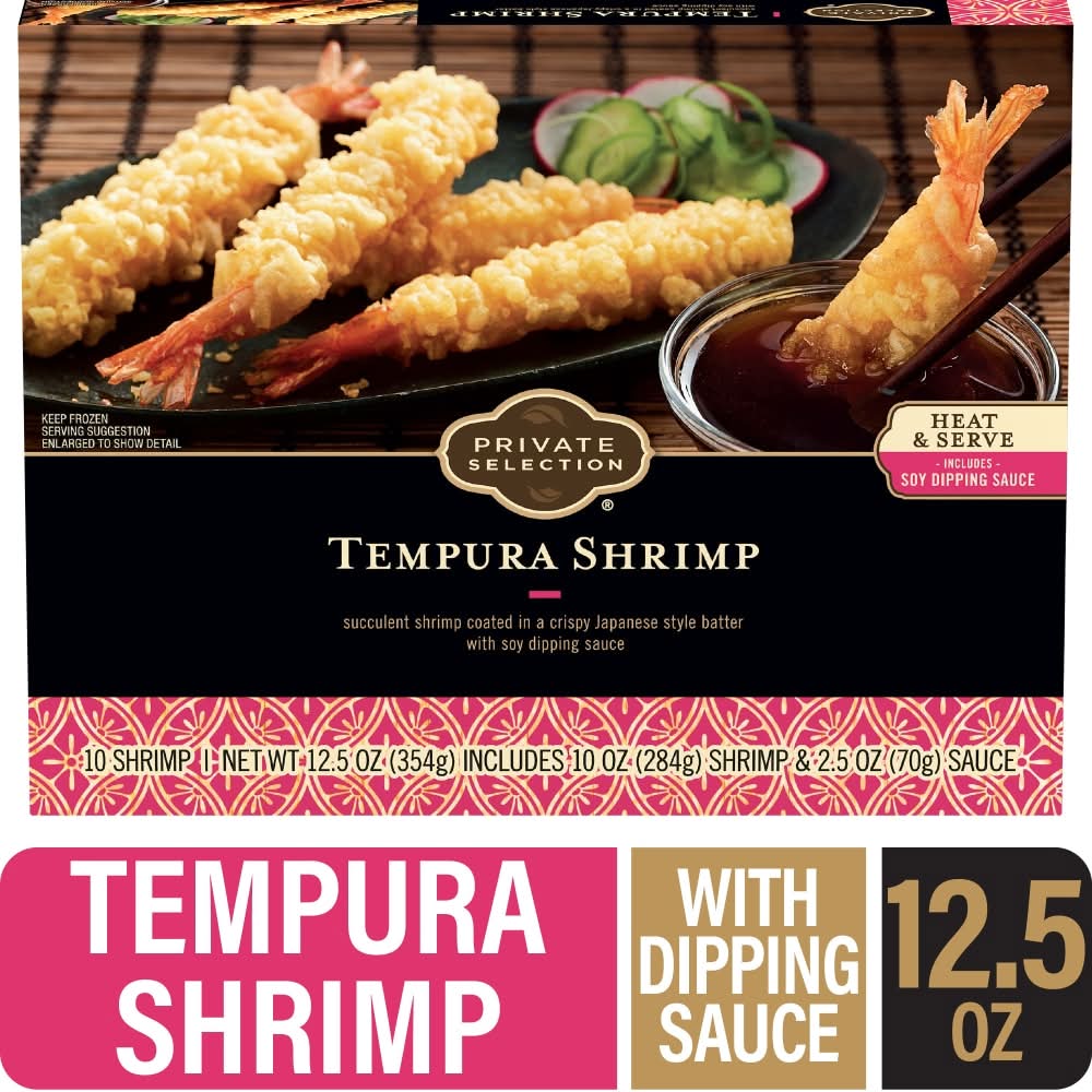 Private Selection Tempura Shrimp Frozen With Dipping Sauce (12.5 oz, 10 ct)