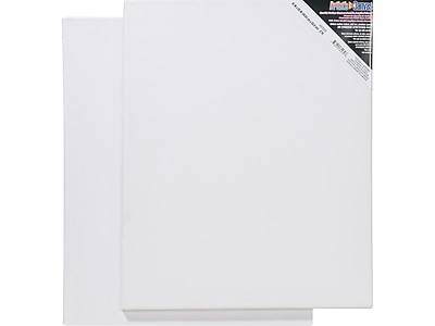 Darice Stretched Canvas, 16W x 20H, White, 2/Pack (97606)