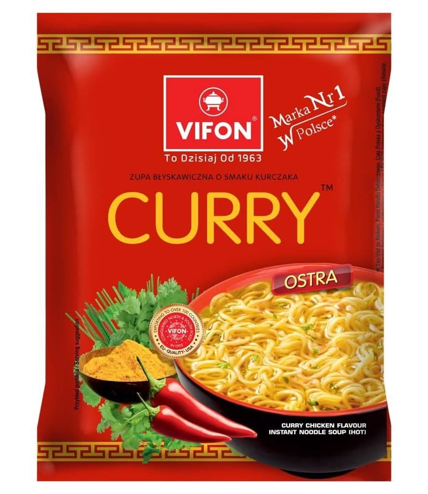 Vifon Zupa błyskawiczna o smaku kurczaka curry 70 g