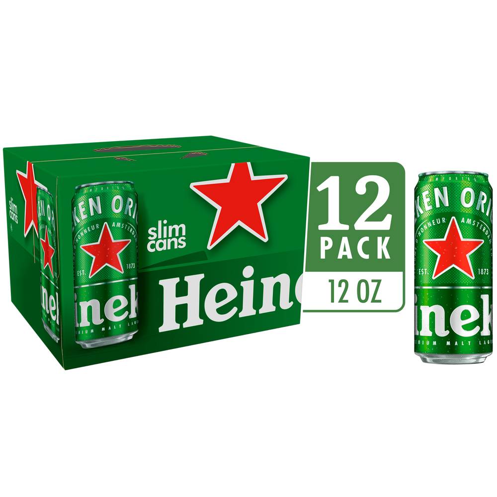 Heineken Premium Lager Beer (12 ct, 12 fl oz)