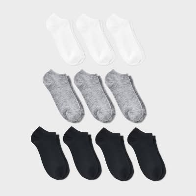 Dealworthy Low Cut Socks Knit Solid Ankle Style, Women, 4-10, Multi (10 ct)
