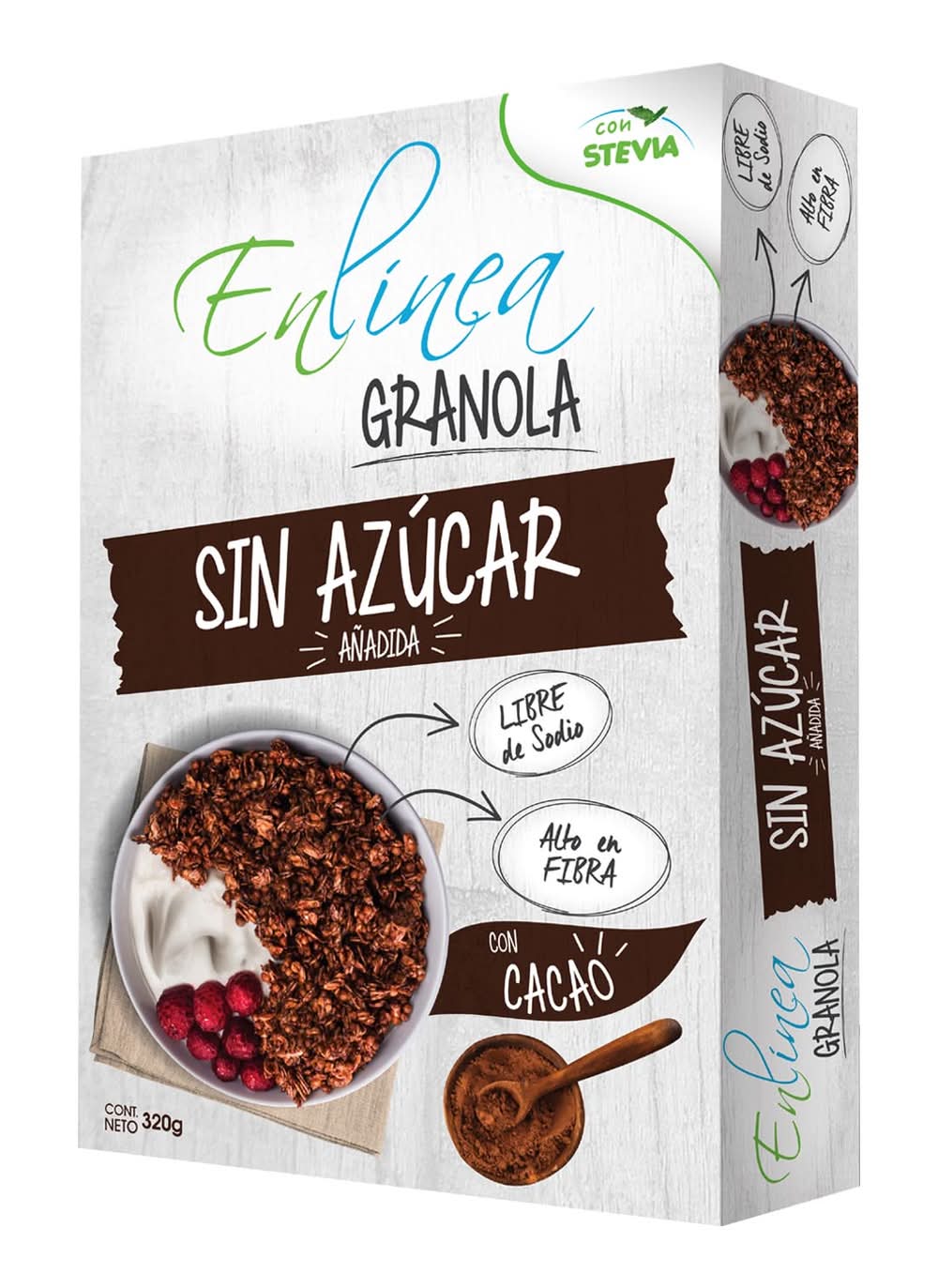 En Línea · Granola cacao (320 g)
