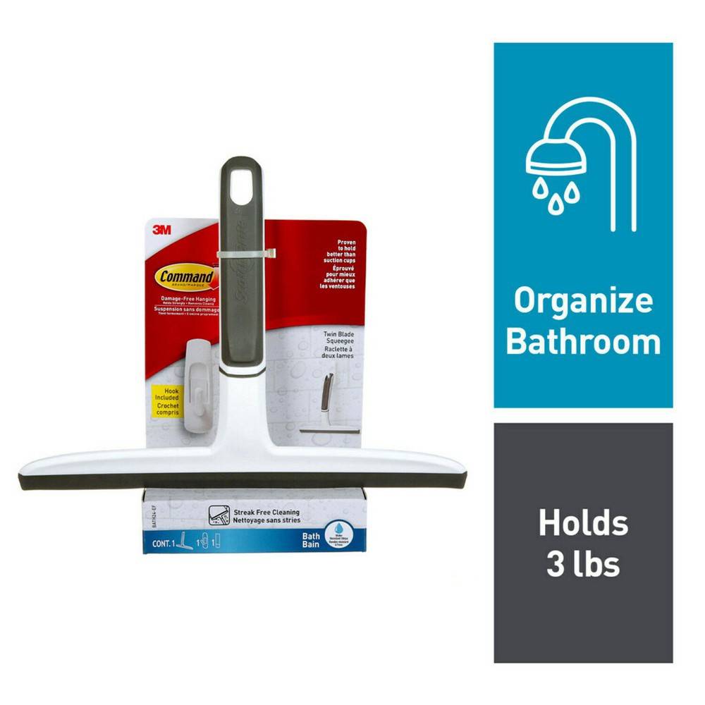 Command Bath Twin Blade Squeegee White Delivery Near Me Order Online