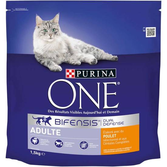 One Bifensis - Croquettes pour chat - Poulet et céréales complètes 1,5kg Purina