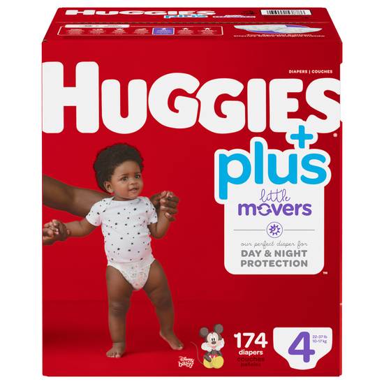 Huggies Little Movers Plus Size 4 (174 diapers)