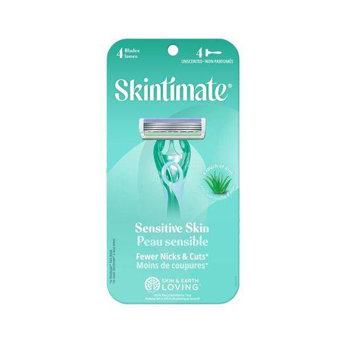 Skintimate rasoirs jetables avec lames pour peau sensible (4 unités) - skintimate disposable razor for women peace of mind