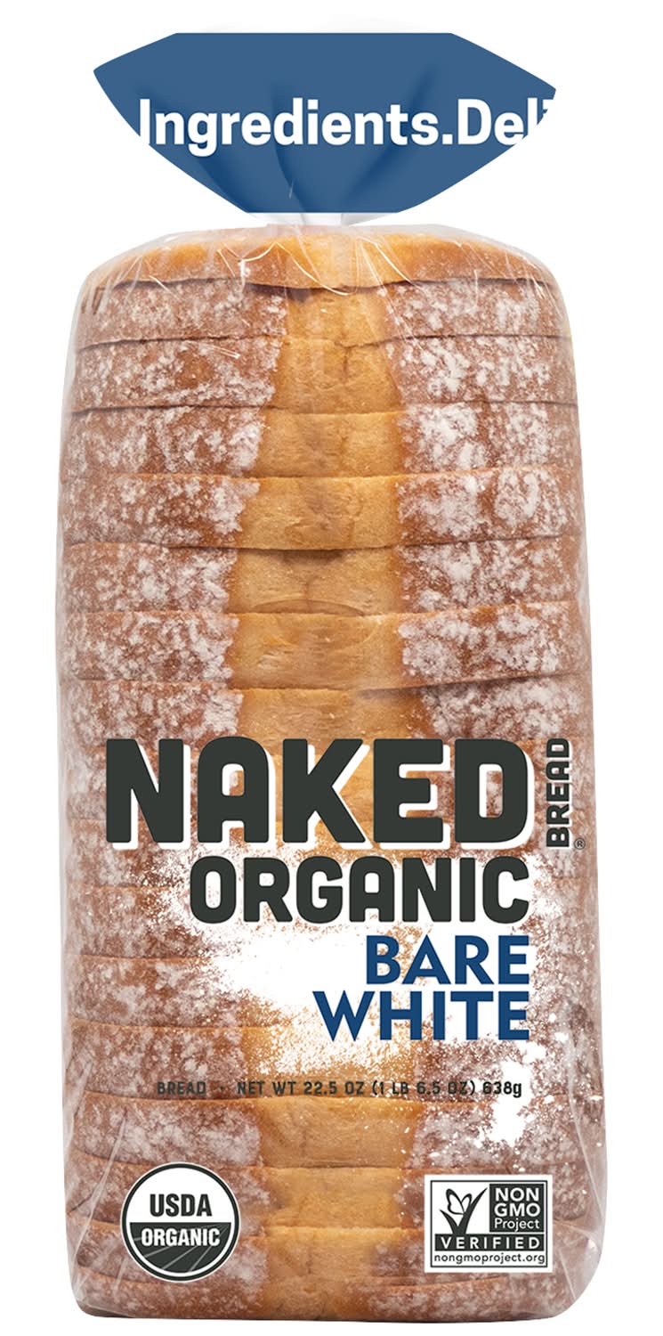 Naked Bread Organic Bread, Bare White (22.5 oz)