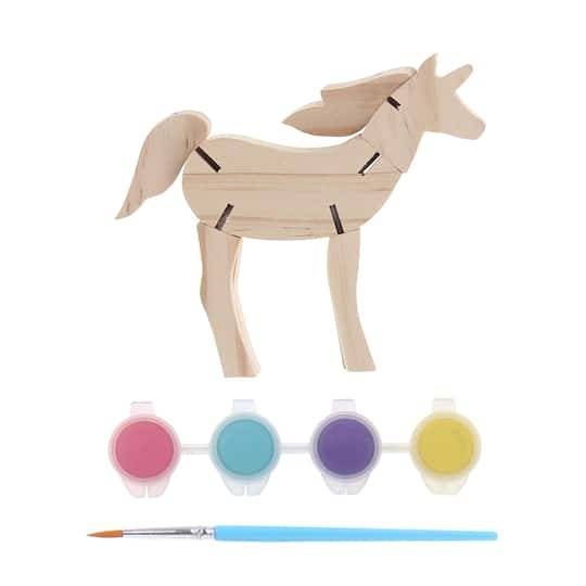 Creatology 3D Unicorn Wood Figure 6+ Months, Assorted