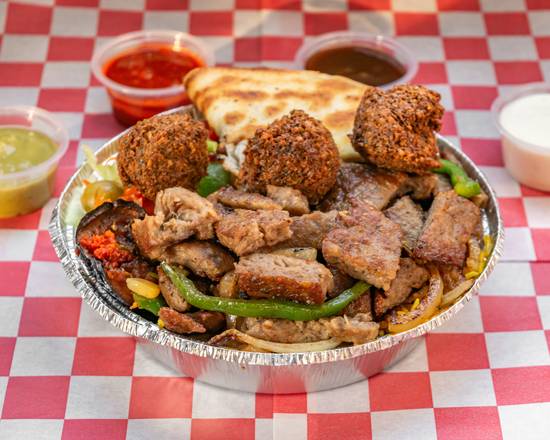 Lamb Falafel Combo Over Rice