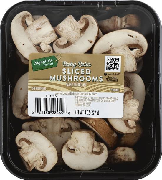 Order Signature Farms · Baby Bella Sliced Mushrooms (8 oz) food online from Safeway store, Eureka on bringmethat.com