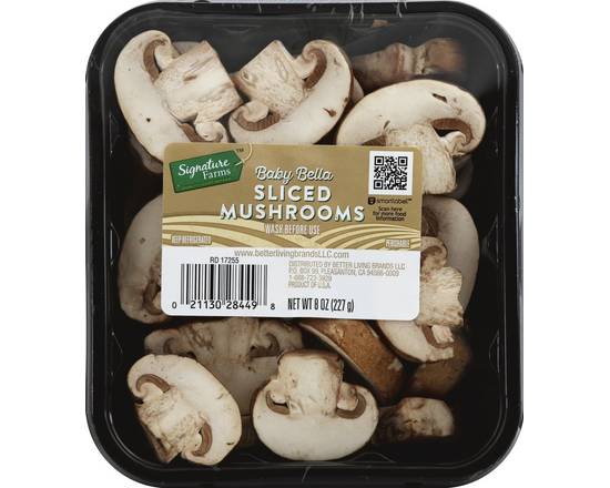 Signature Farms · Baby Bella Sliced Mushrooms (8 oz)