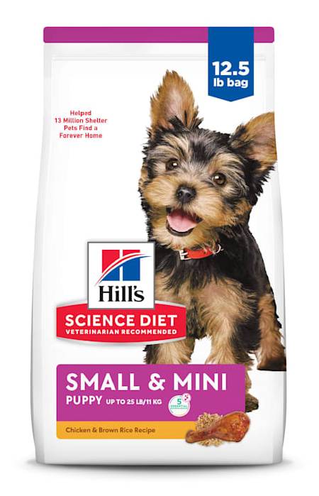Hill's Small & Mini Puppy Dry Dog Food, Chicken (12.5 lbs)