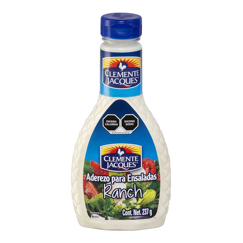 Clemente Jacques · Aderezo estilo ranch para ensaladas (237 ml)