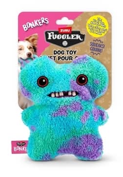 Bonkers Gap Tooth Mcgoo Squeaky & Plush Blue Dog Toy, 8in, Blue