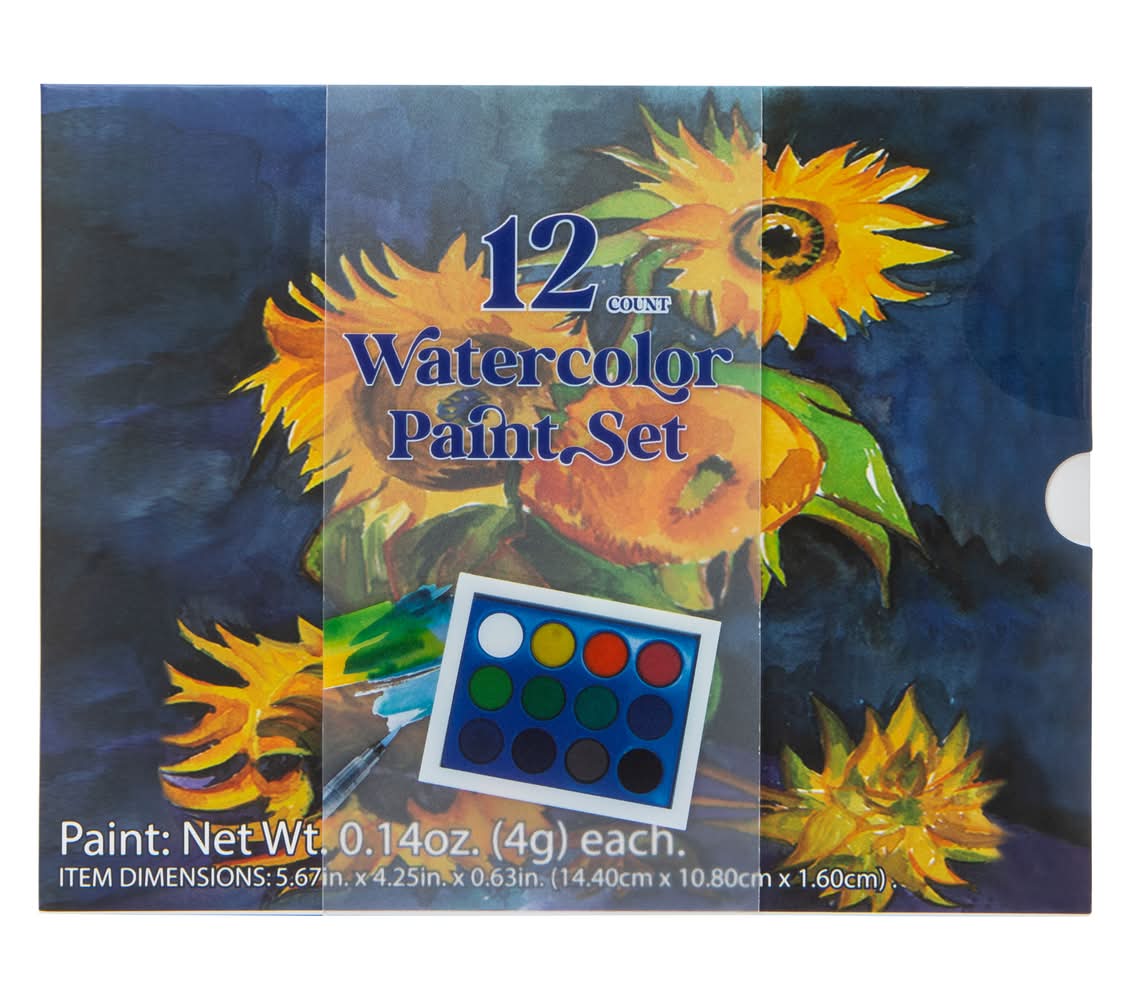 Watercolor Paint Set 12-Count Sunflower