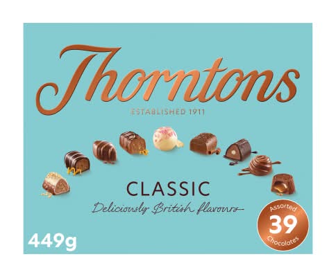 Thorntons Classic Collection Milk, Dark & White Chocolate Gift Box (449g)