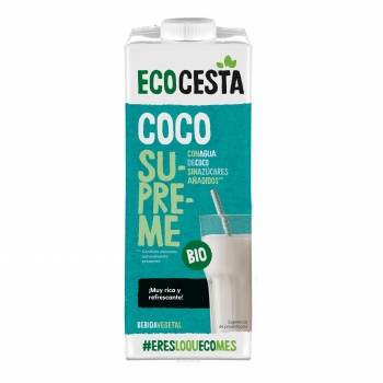 Bebida de coco supreme sin azúcar añadido ecológica EcoCesta brik 1 l.