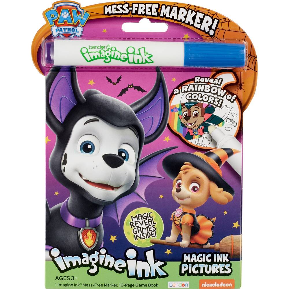 Nickelodeon Paw Patrol Halloween Imagine Ink Coloring Book
