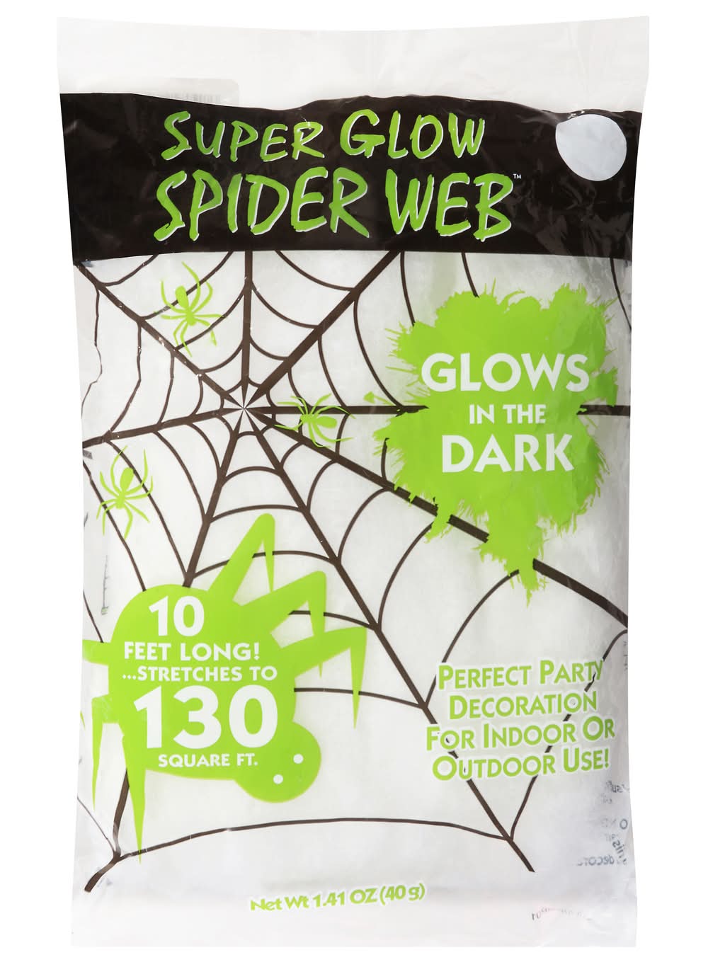 Fun World Super Glow Spider Web