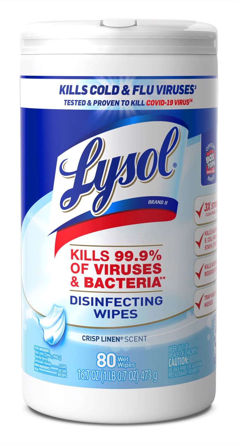 Lysol Fiber Weave Disinfecting Wipes 80 Pk