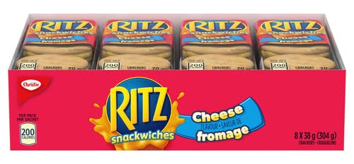 Christie Ritz Craquelins Au Vrai Fromage 304 G / Christie Ritz Snackwiches Crackers Cheese 8 x 38 g