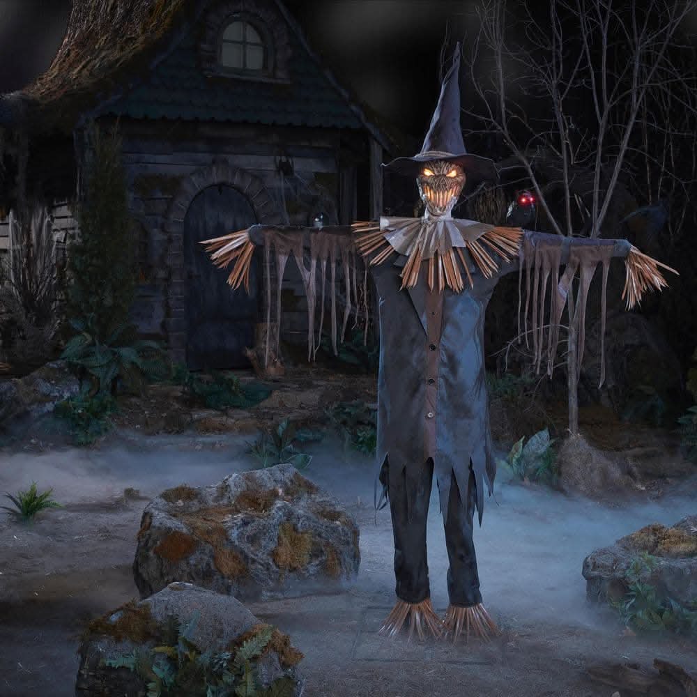 Home Accents Holiday 6.5 Ft Wicked Woods Animated Led Stalking Scarecrow