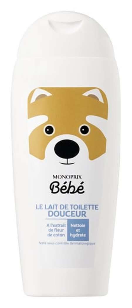Monoprix Bébé - Le lait de toilette bébé douceur à l'extrait de fleur de coton (250ml)