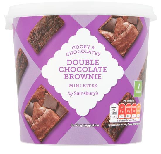 Sainsbury's Double Chocolate Brownie Mini Bites (240g)