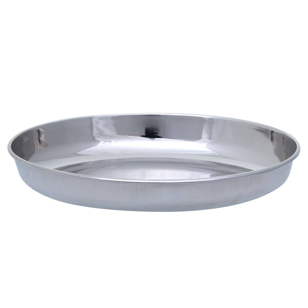 Whisker City® Stainless Steel Oval Cat Saucer, 1-cup (Color: Silver, Size: 1 Cup)