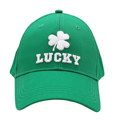 Celebrate It Shamrock Lucky Baseball Cap, Green