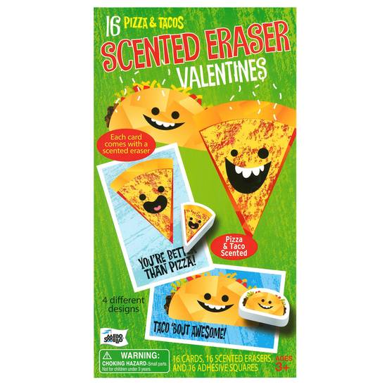 Order Mello Smello Pizza Taco Scented Eraser Valentine Card Kit food online from CVS store, VIENNA on bringmethat.com
