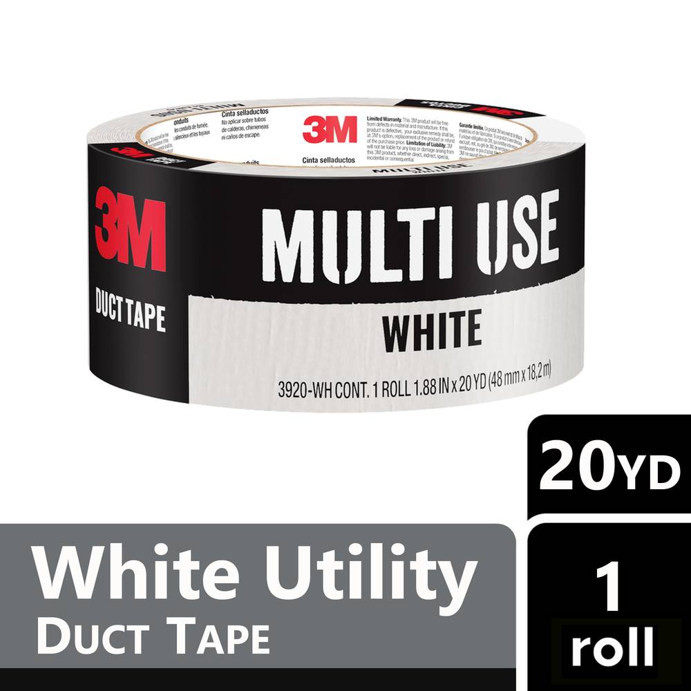 3M White Rubberized Duct Tape 1.88-in x 20 Yard(s) | 3920-WH