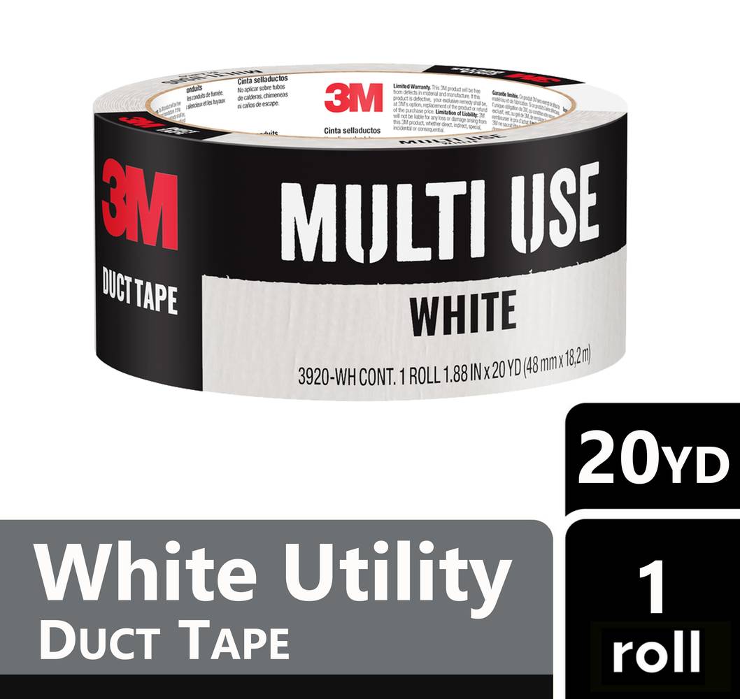 3M White Rubberized Duct Tape 1.88-in x 20 Yard(s) | 3920-WH