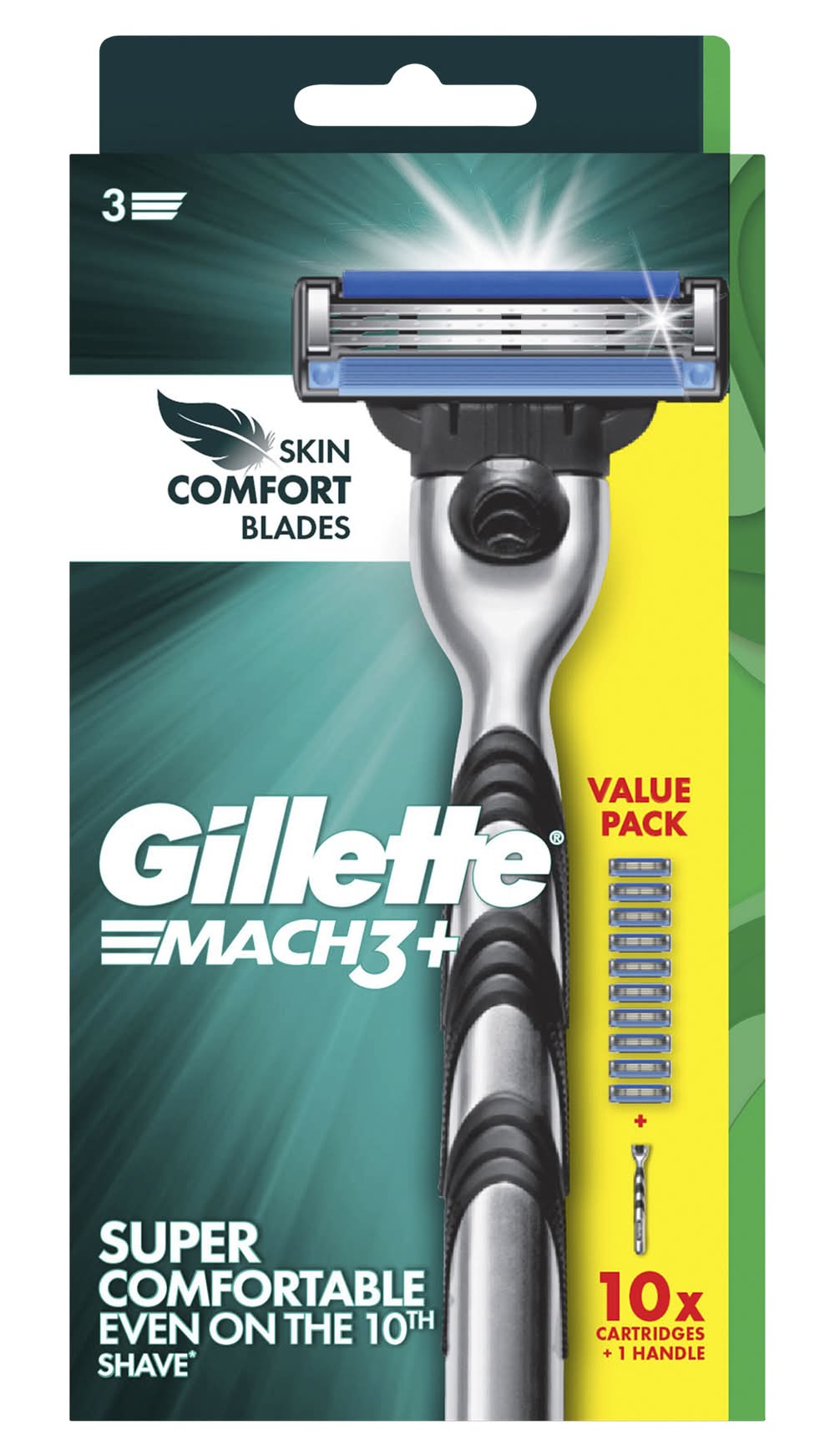 Gillette Mach3+ Razor Kit With Refill Blades Delivery Near Me | Order ...