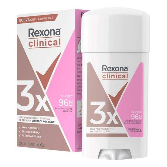 Rexona antitranspirante clinical classic 3x (female)