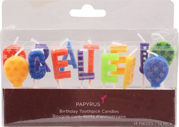 Papyrus Birthday Toothpick Candles (14 candles)